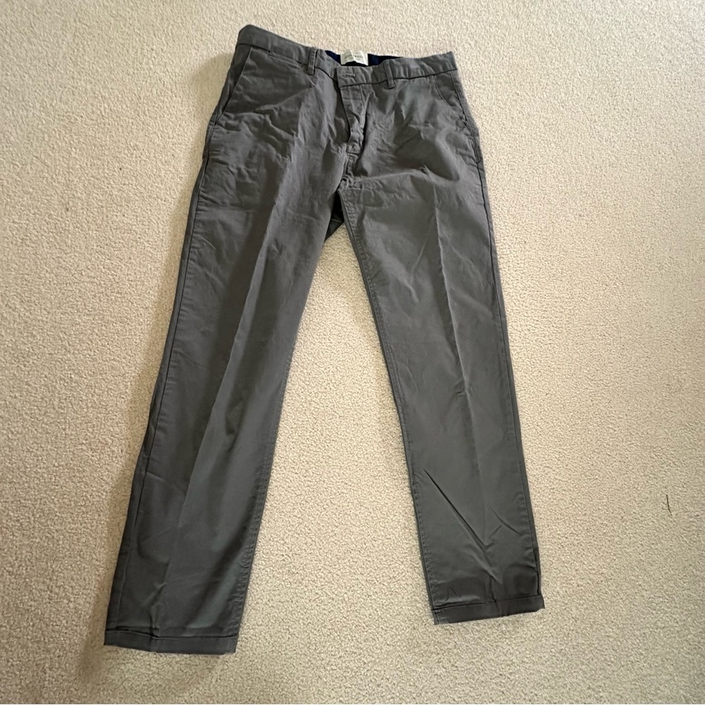 Scotch & Soda Grey Stuart Slim Fit Chinos Classic Cotton Blend 32
